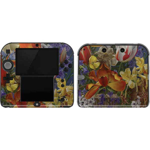 Tabby Cat with Flowers by Nene Thomas Nintendo Skins
